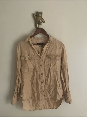 Zara 100% Linen Top